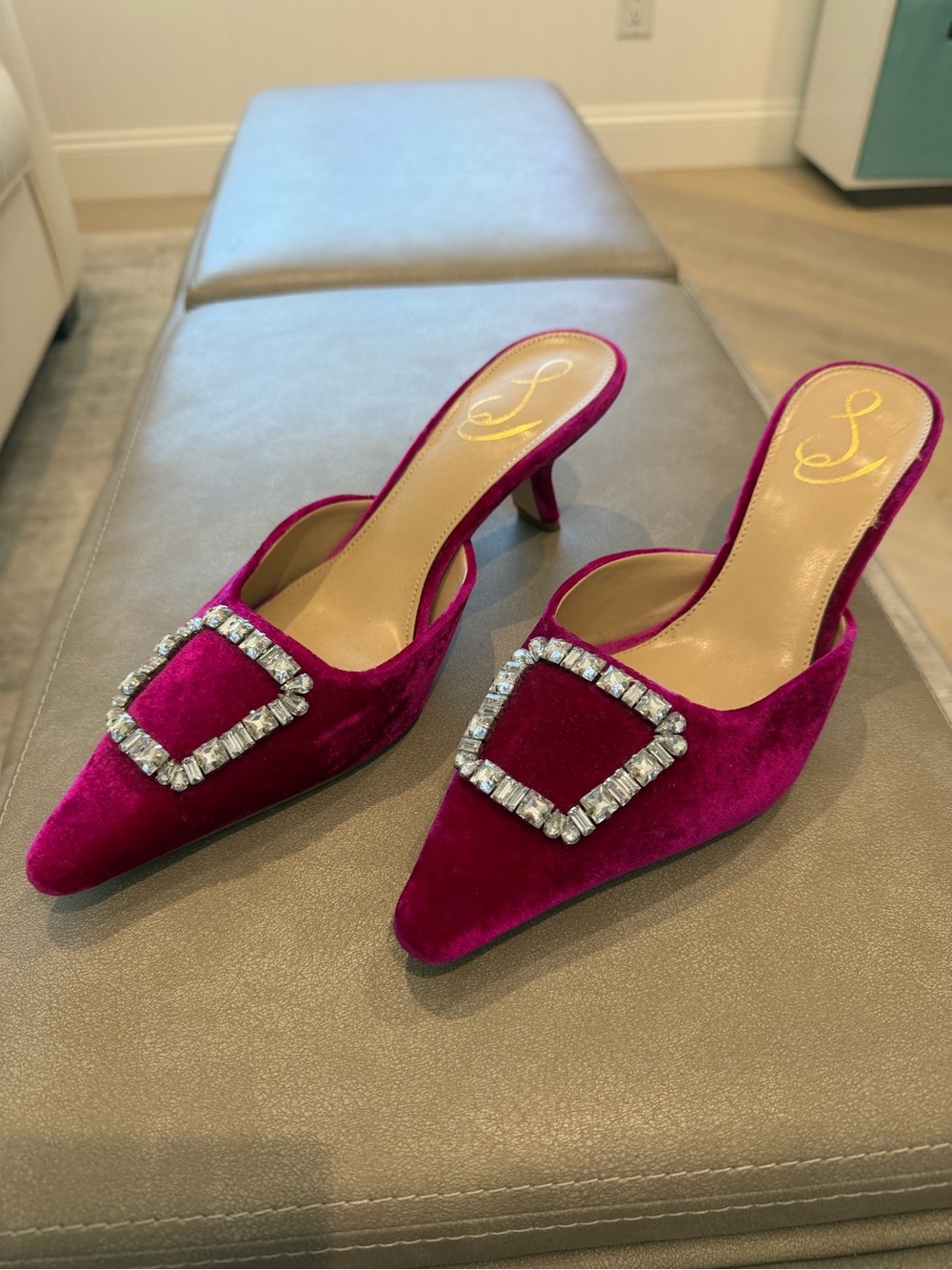Sam Edelman Brit Jewel Velvet Mule - Picture 3 of 6